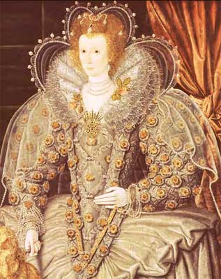 Законодатель мод XVI столетия Элизабет королева Англии